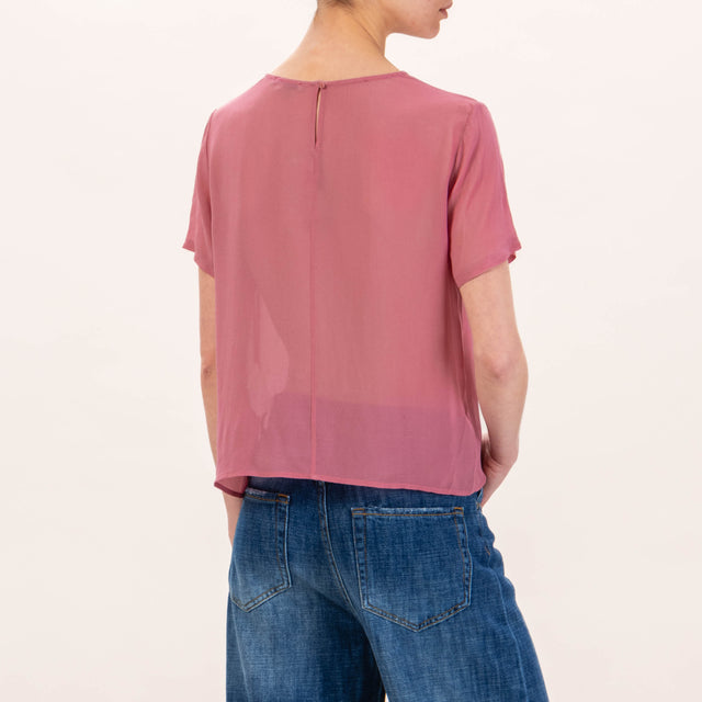 Zeroassoluto-Blusa in georgette - rose