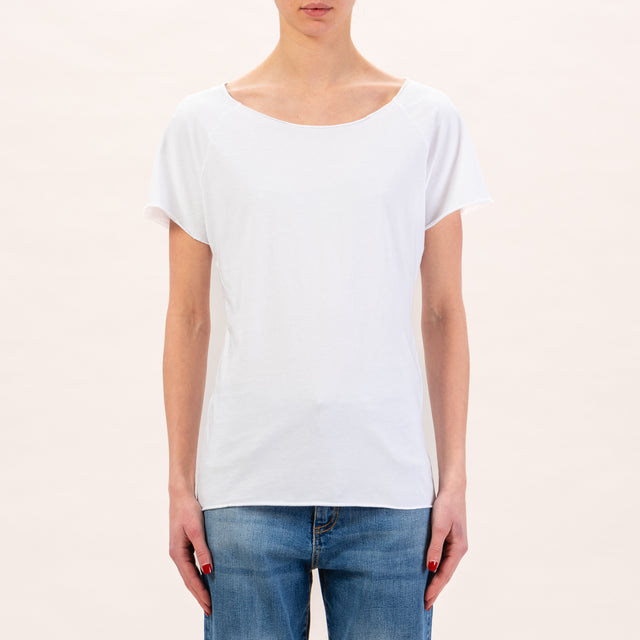 Zeroassoluto-Raw cut T-shirt - white