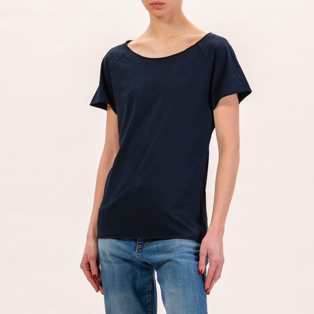 Zeroassoluto-Raw cut T-shirt - blue