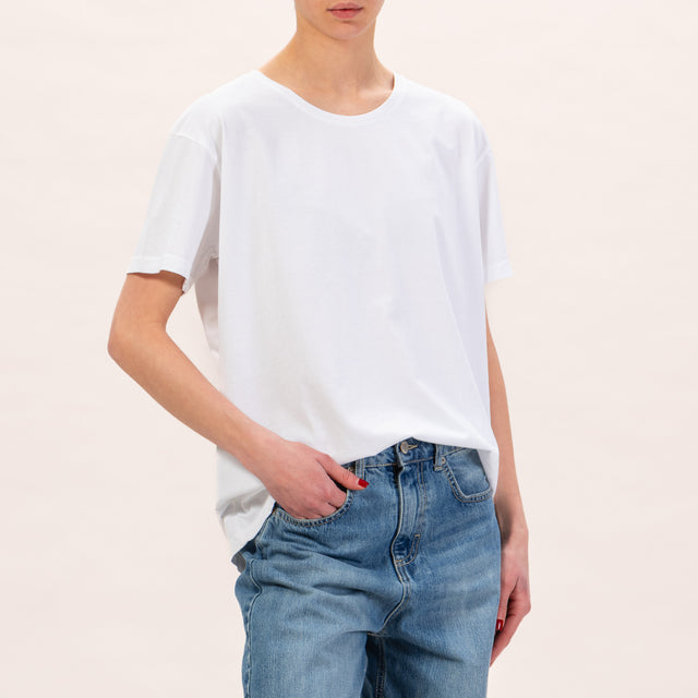 Zeroassoluto-Comfort fit box t-shirt - white