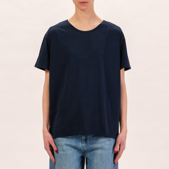 Zeroassoluto-Comfort fit box t-shirt - blue