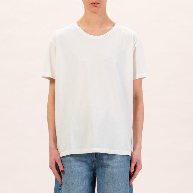 Zeroassoluto-Comfort fit box t-shirt - butter