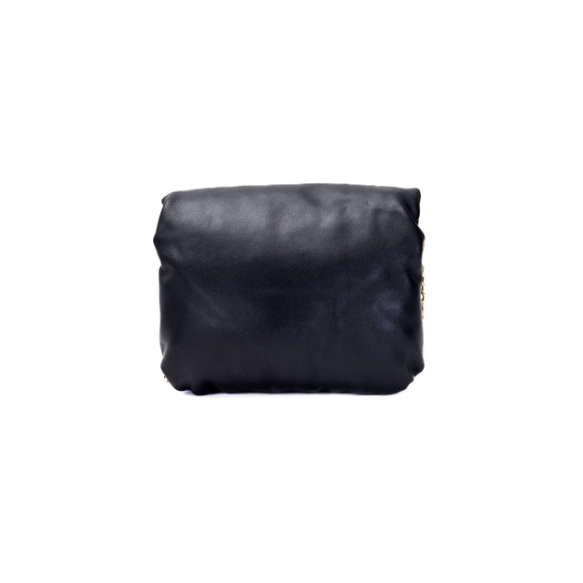 Vicolo-Bubble Shoulder Bag in Fluffly Leather - Black