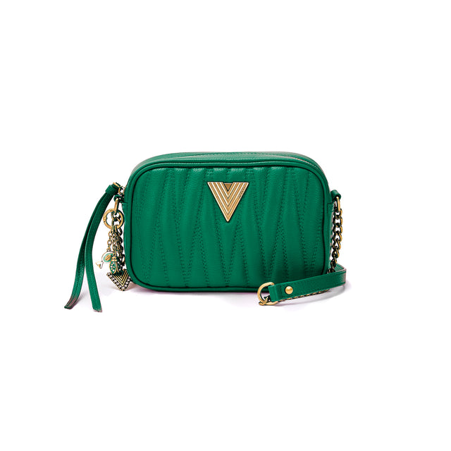 Vicolo-SOHO Quilted Leather Shoulder Bag - Green