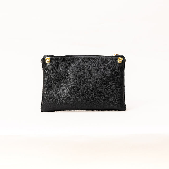 Zeroassoluto-Clutch in pony skin - black