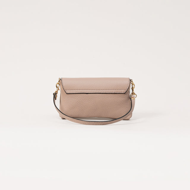 W by white mood-Pochette genuine leather - cipria