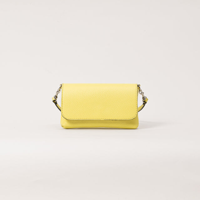 W by white mood-Genuine leather clutch bag - yellow