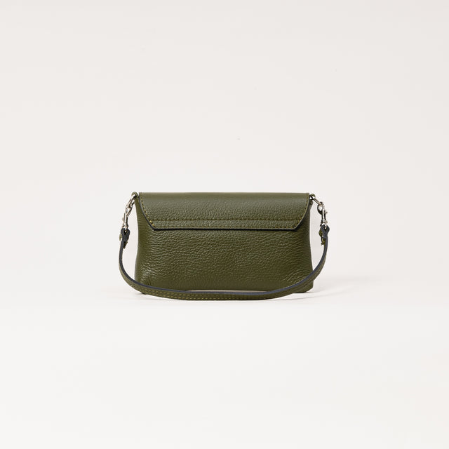 W by white mood-Genuine leather clutch bag - military