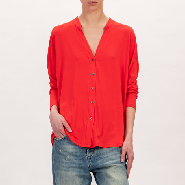 Zeroassoluto-Camicia CRIS chester in jersey - lacca