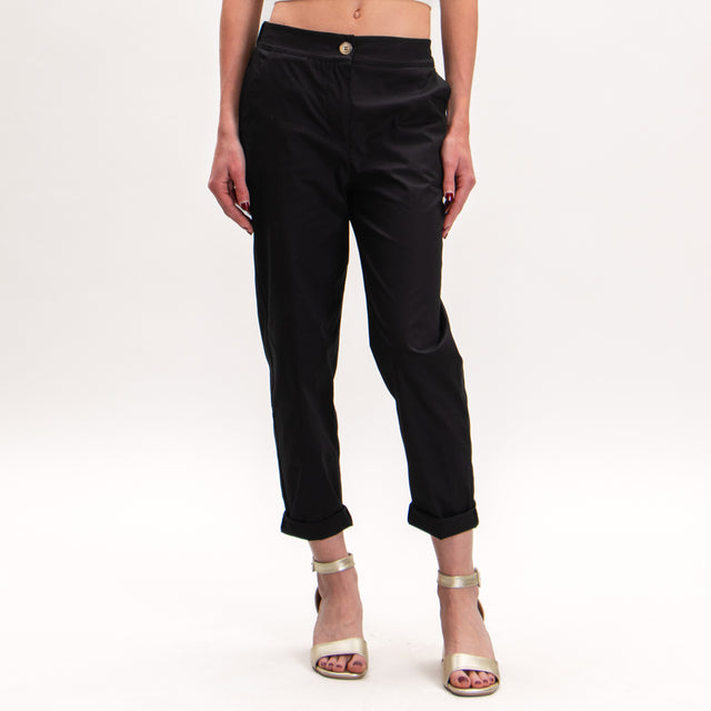 Souvenir-Pantalone elastico dietro - nero