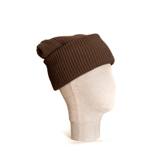 Alley-Mixed Cashmere Hat - Dark Brown