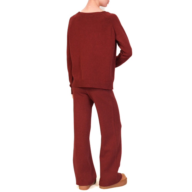 Haveone-Completo maglia e pantalone - Bordeaux