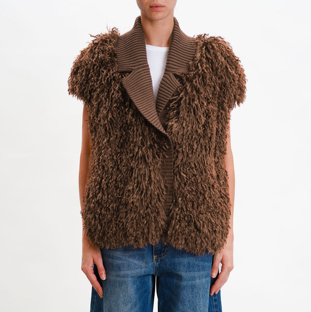 Tensione in-Gilet Eco mongolia - tabacco