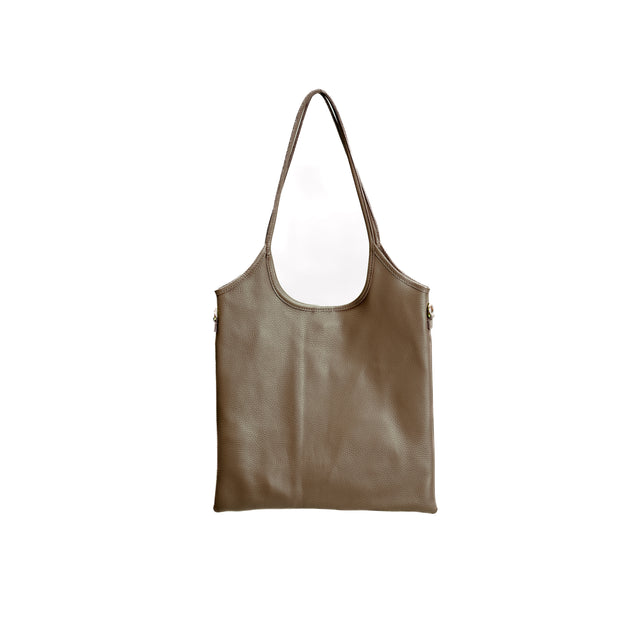 W by Whitemood-Borsa shopper in pelle - taupe