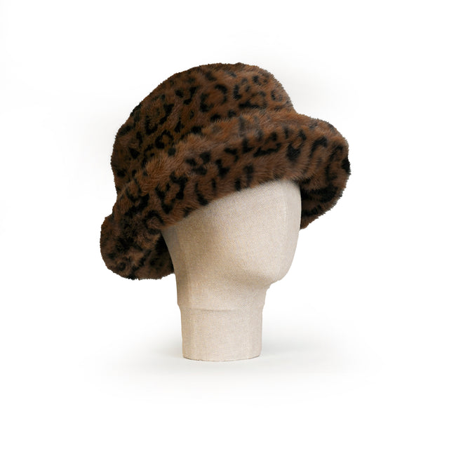 Kontatto-Bucket hat ecopelliccia animalier - moro/nero