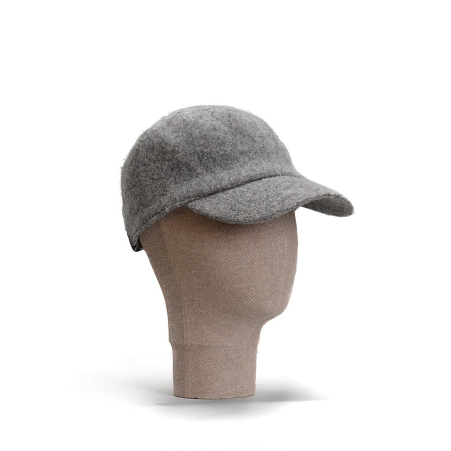 Zeroassoluto-100% wool visor hat - grey