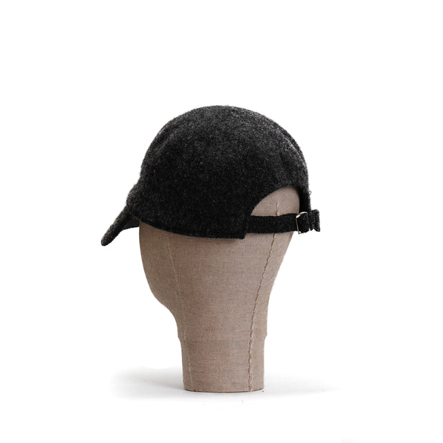 Zeroassoluto-Cappello con visiera 100% lana - antracite