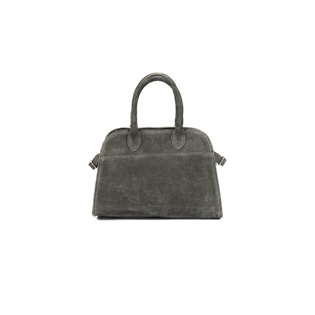 W by white mood-Mini bag a mano genuine leather scamosciata - grigio