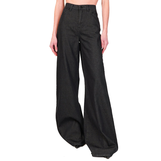 Vicolo-Jeans SIDNEY palazzo - nero lurex