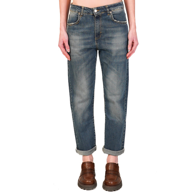 Zeroassoluto- LISA boyfriend jeans tea wash stretch - denim