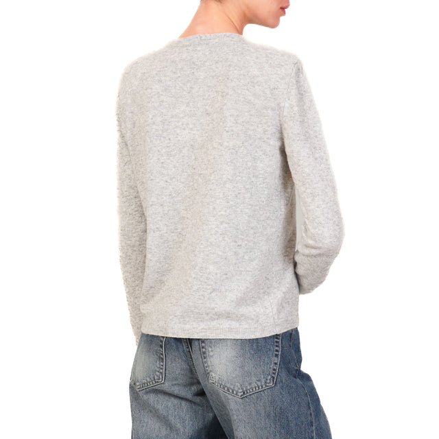 Vicolo-Maglia con spalline misto cashmere - grigio