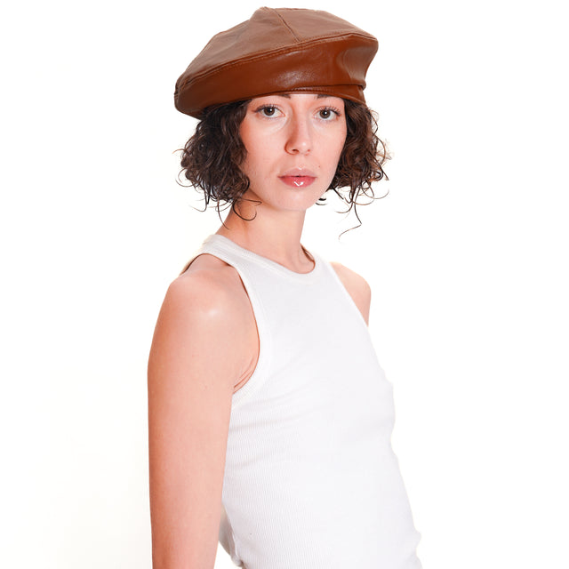 Dixie-Leatherette Basque - Cognac