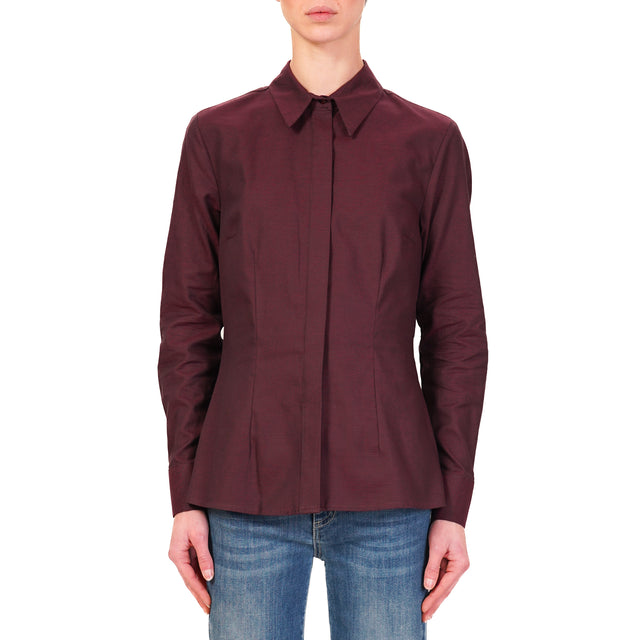 Dixie-Camicia oxford slim fit - bordeaux