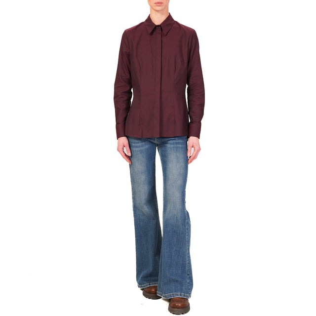 Dixie-Camicia oxford slim fit - bordeaux