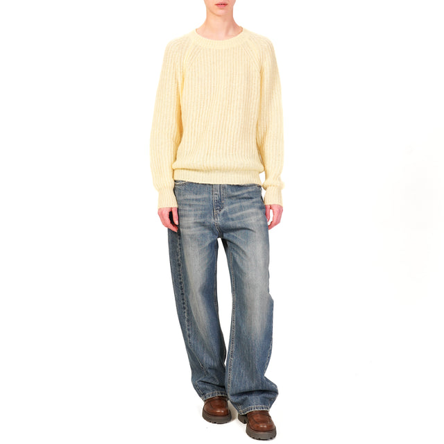 Alley-Ribbed Mohair Sweater - Mimosa