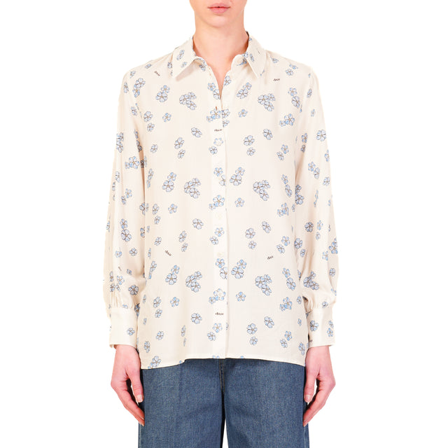 Dixie-Camicia fantasia fiori - burro