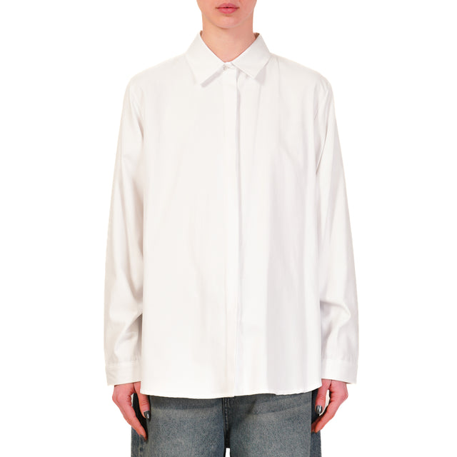 Dixie-Camicia oversize oxford - bianco