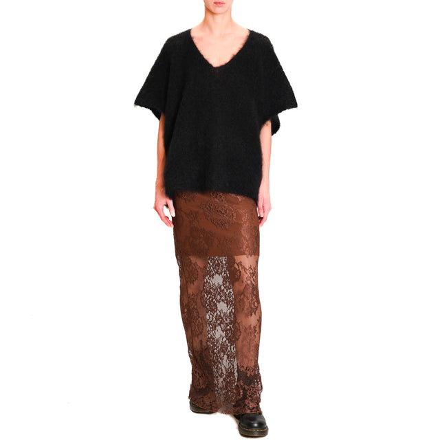 Dixie-Lace Skirt - dark brown