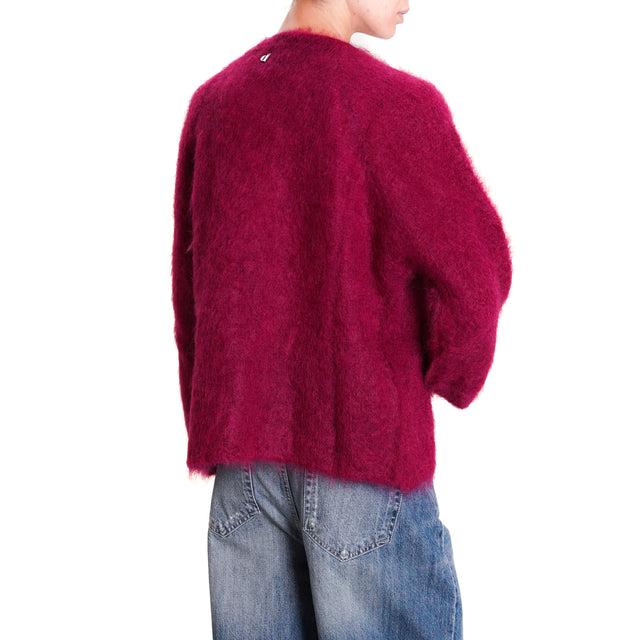 Dixie-Cardigan mohair - wine