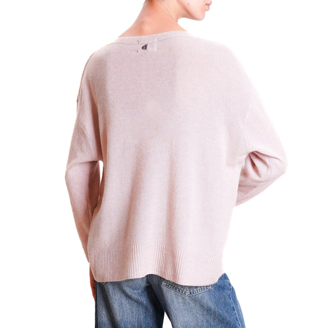 Dixie-Maglia girocollo misto alpaca - rosa