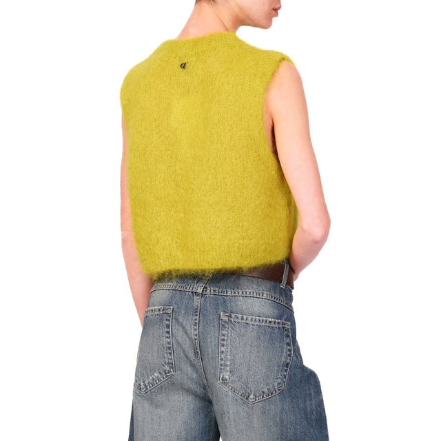 Dixie-Gilet cropped mohair - olio