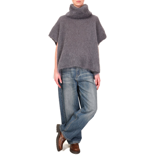 Dixie-Maglia collo alto mohair - antracite