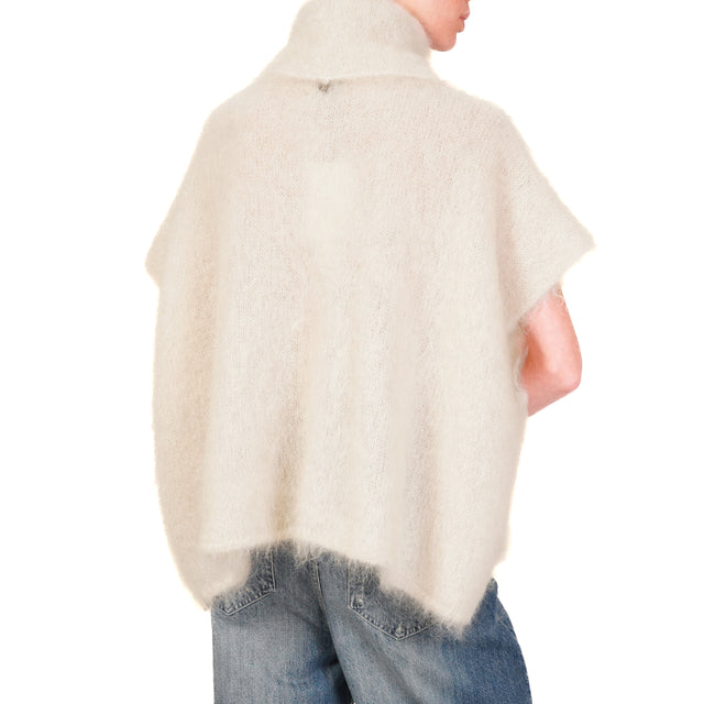 Dixie-Maglia collo alto mohair - panna