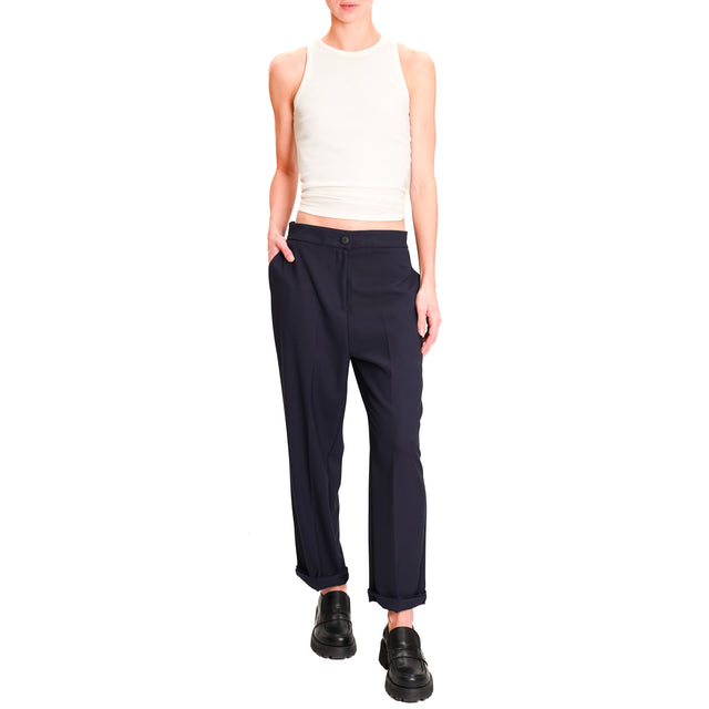 Dixie-Pants with elastic back - blue