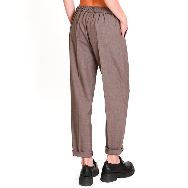 Dixie-Pants with elastic back - hazelnut