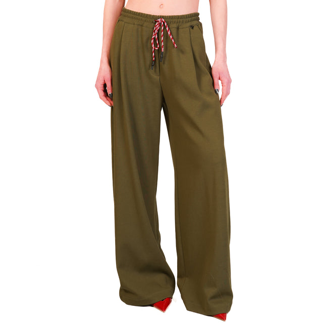 Dixie-Pantalone in felpa con coulisse - militare