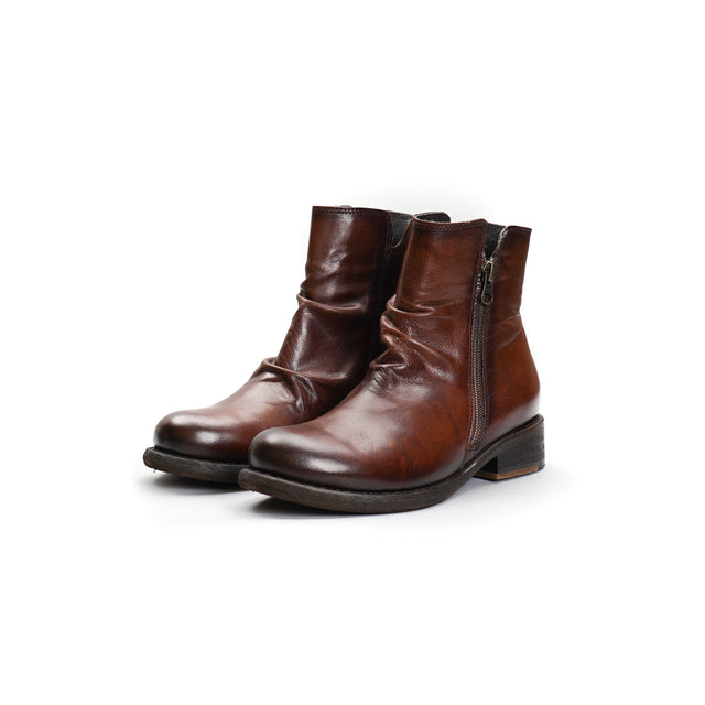 Felmini-Low side zip boot - cigar