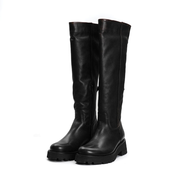 Felmini-High leather boot - black