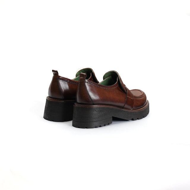 Felmini-Leather Moccasin - Cigar