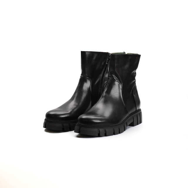 Femini-Leather ankle boot - black