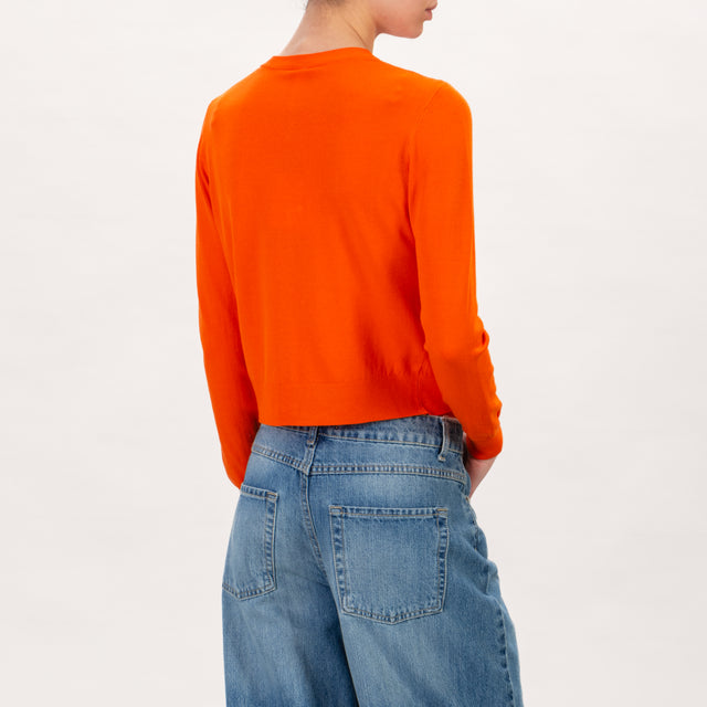 Tensione in-Cardigan crop - arancio