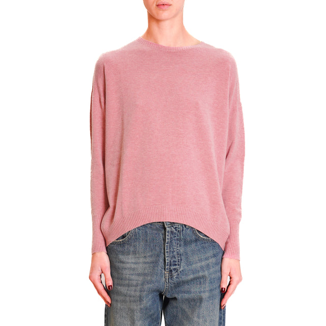 Zeroassoluto-Ribbed cuff crewneck sweater - roses