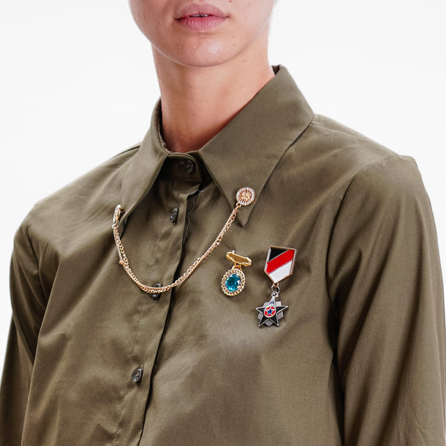 Haveone-Camicia dettaglio spille - militare