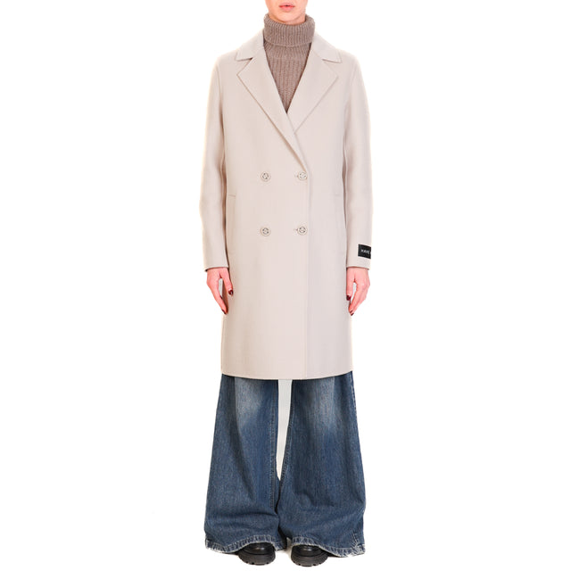 Haveone-Cappotto doppiopetto misto lana - beige