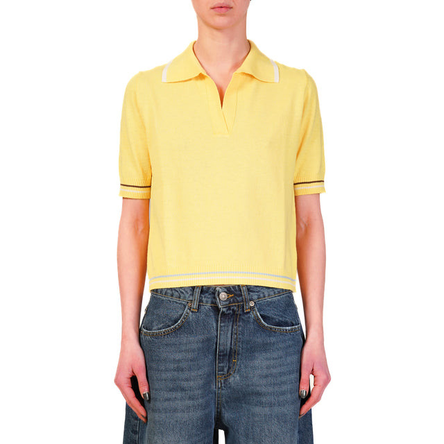 Haveone-Maglia polo mezza manica - mimosa