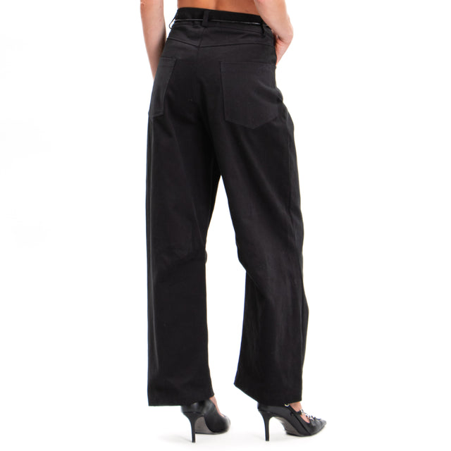 Haveone-Pantalone con cintura - nero